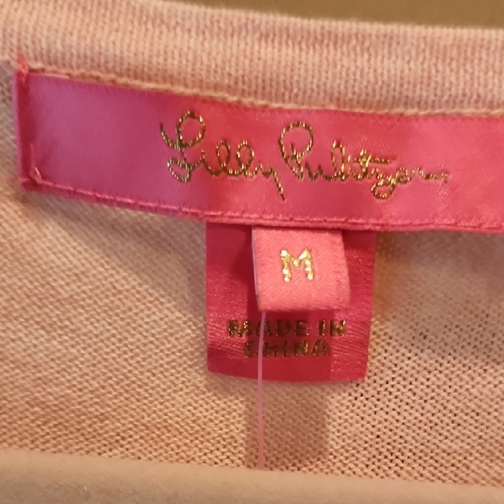 Lilly Pulitzer Pink Charla Coolmax Sweater - Size M - Picture 3 of 4